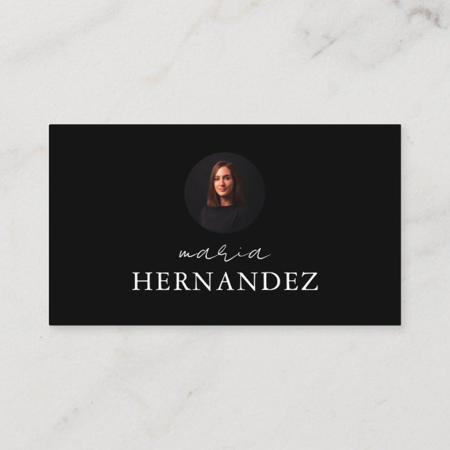 Notary loan signing agent full black photo QR code Business Card (Back)