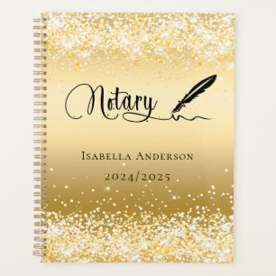 Notary loan signing agent gold 2025 planner