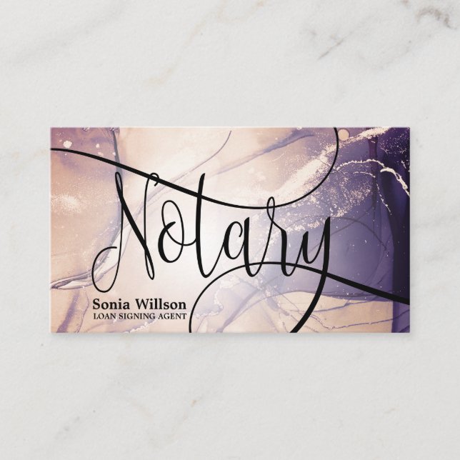 Notary Loan Signing Agent Modern abstract Business Business Card (Front)