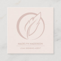 Notary Loan Signing Agent Modern Rose