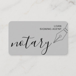 Notary Loan Signing Agent Nib Logo Tax Public Business Card