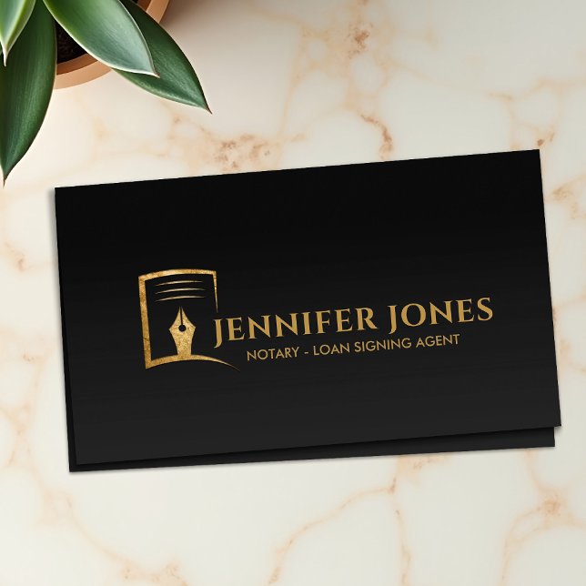 Notary - Loan Signing Agent Professional Business Card (Creator Uploaded)