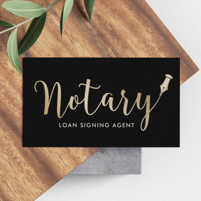 Notary - Loan Signing Agent Professional Business Card (Creator Uploaded)