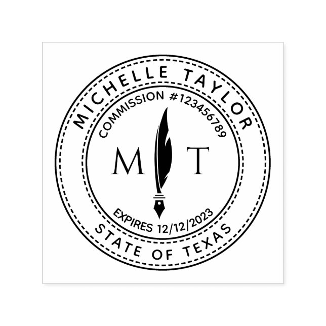 Notary Loan Signing Agent Professional Modern Rubb Self-inking Stamp (Design)