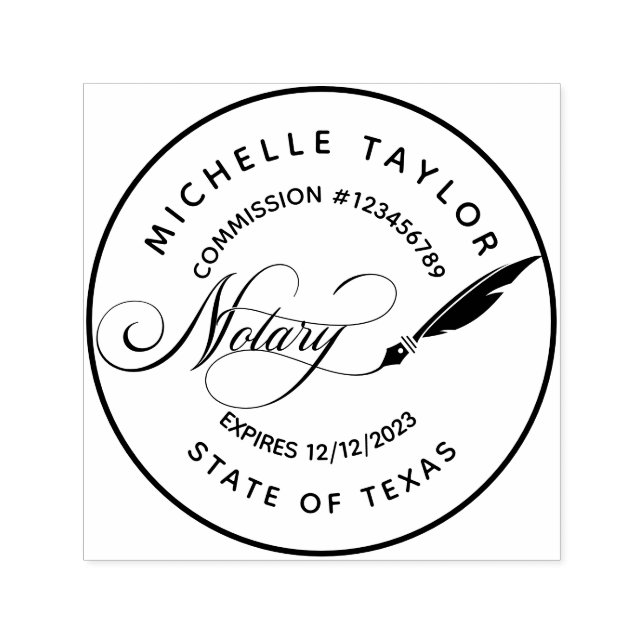 Notary Loan Signing Agent Professional Modern Rubb Self-inking Stamp (Design)