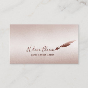Notary Loan Signing Agent Removable Pen Business Card