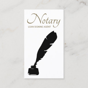 Notary Loan Signing Agent Simple Business Card