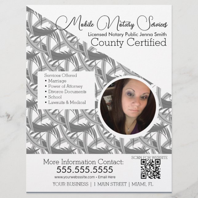 Notary Mobile Services Photo QR FLYER C (Front)