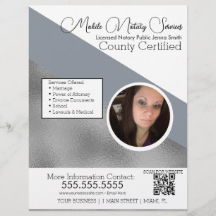 Notary Mobile Services Photo QR FLYER D
