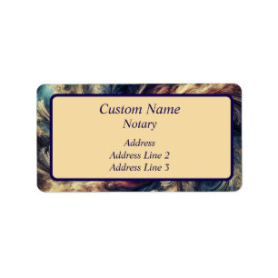 Notary Modern Abstract Art Label