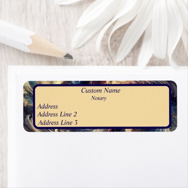 Notary Modern Abstract Art  Return Address Label (Insitu)
