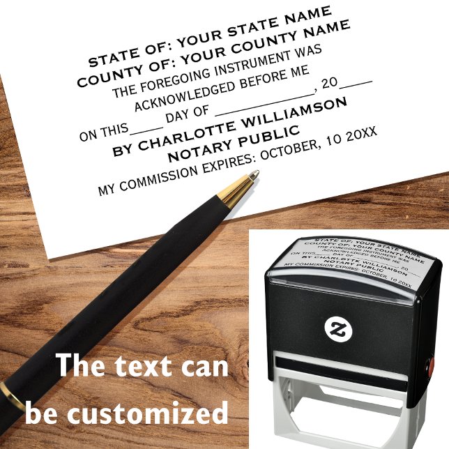 Notary Public Acknowledgement Document Self-inking Stamp (Creator Uploaded)