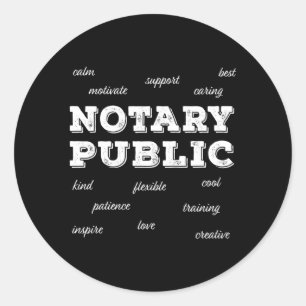 Notary Public Appreciation Classic Round Sticker
