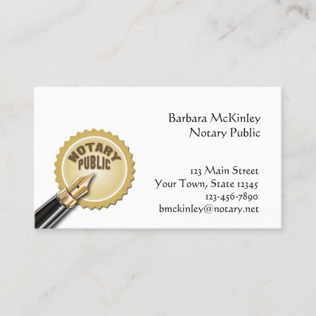 Notary Public Business Card (Front)