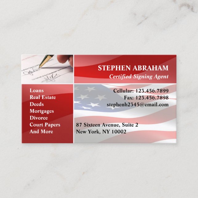 Notary Public Business Card (Front)