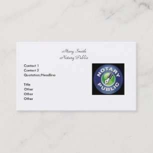 Notary Public Business Cards