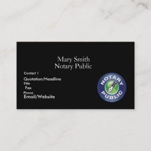 Notary Public Business Cards