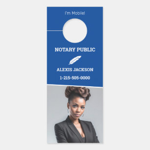 Notary Public Custom Photo Door Hanger