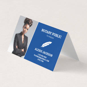 Notary Public Custom QR & Photo Business Card