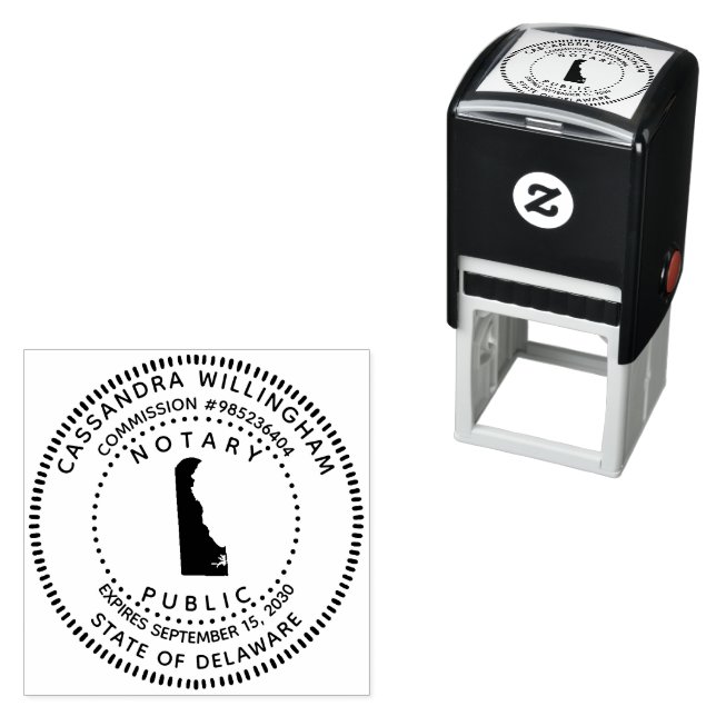 Notary Public Delaware Self-inking Stamp (In Situ)