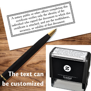 Notary Public Disclaimer Custom Information Self-inking Stamp