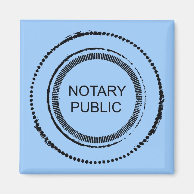 Notary Public Distressed Round Seal Magnet (Front)