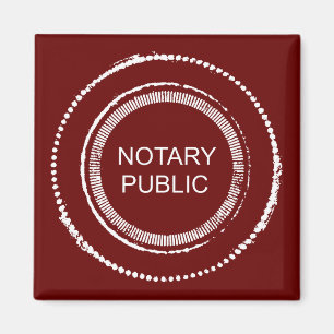 Notary Public Distressed Round Seal Magnet