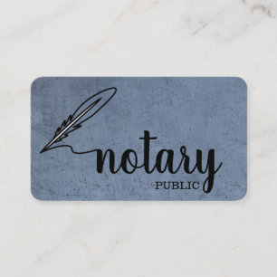 Notary Public Elegant Script Plain Business Card