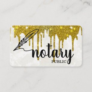 Notary Public Elegant Script Plain Business Card