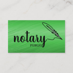 Notary Public Elegant Script Plain Business Card