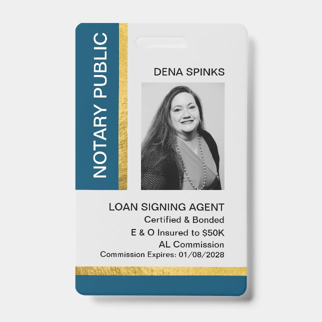 Notary Public ID Badge (Front)