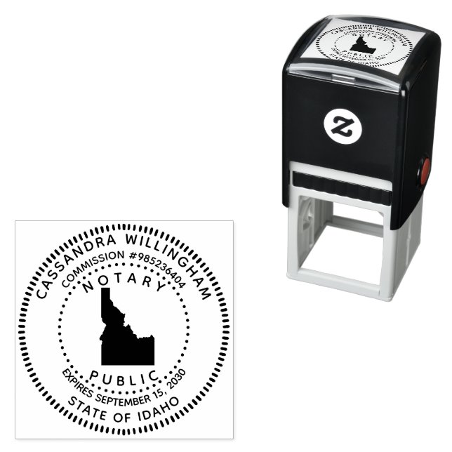 Notary Public Idaho Self-inking Stamp (In Situ)