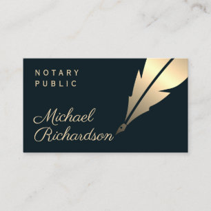 Notary public lawyer elegant Business Card