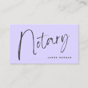 Notary Public lilac Business Card