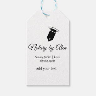 Notary public Loan signing agent add name address Gift Tags