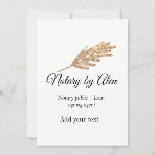 Notary public Loan signing agent add name address  Invitation
