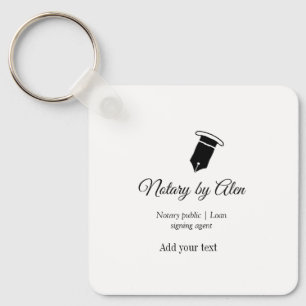 Notary public Loan signing agent add name address  Key Ring