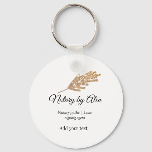 Notary public Loan signing agent add name address  Key Ring