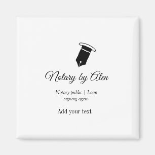Notary public Loan signing agent add name address  Magnet