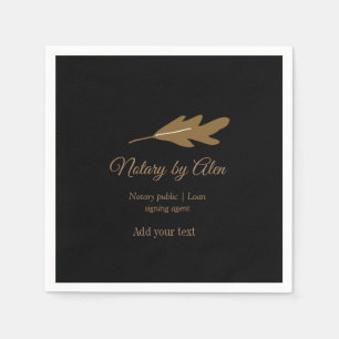 Notary public Loan signing agent add name address Napkin