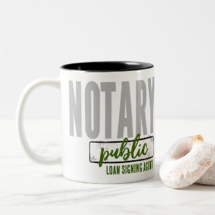 Notary Public Loan Signing Agent Customised Two-Tone Coffee Mug