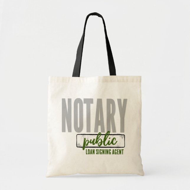 Notary Public Loan Signing Agent Customized Tote Bag (Front)
