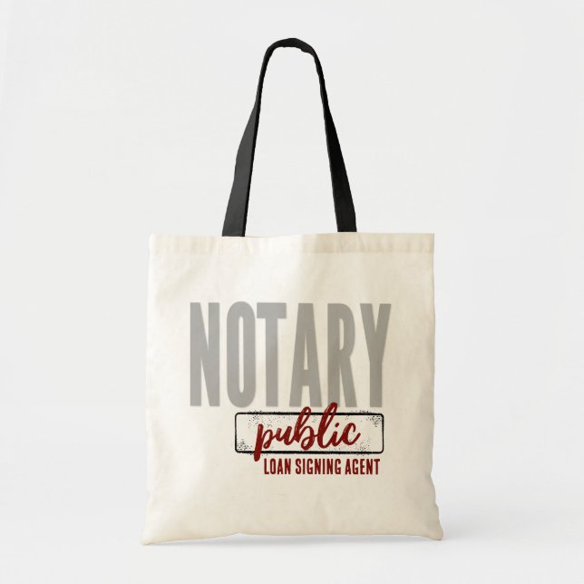 Notary Public Loan Signing Agent Customized Tote Bag (Front)