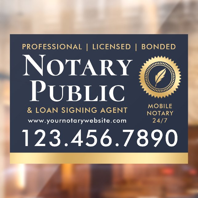 Notary Public Loan Signing Agent Dark Blue Gold (Sheet 2)