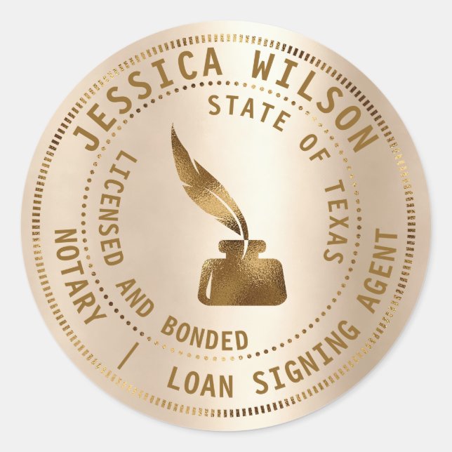 Notary Public Loan Signing Agent Flyer QR Code Classic Round Sticker (Front)