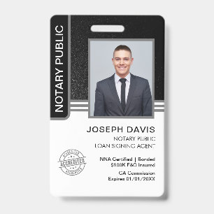 Notary Public Loan Signing Agent ID Badge