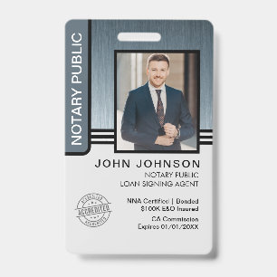 Notary Public Loan Signing Agent ID Badge
