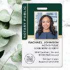 Notary Public Loan Signing Agent ID Green Gold