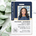 Notary Public Loan Signing Agent ID Navy Gold