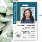 Notary Public Loan Signing Agent ID Teal Gold